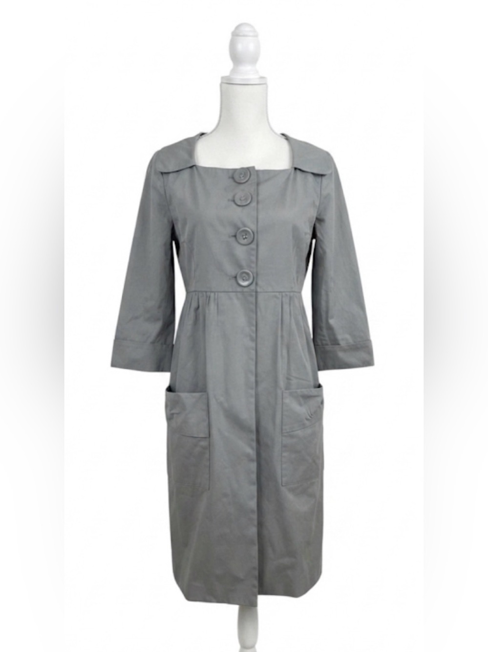 Hoss Intropia Women’s Knee Length Trench Coat LARGE Grey